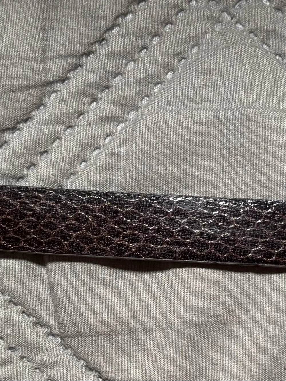 Dark Brown Skinny Belt Size 12 Antique Brass Buckle